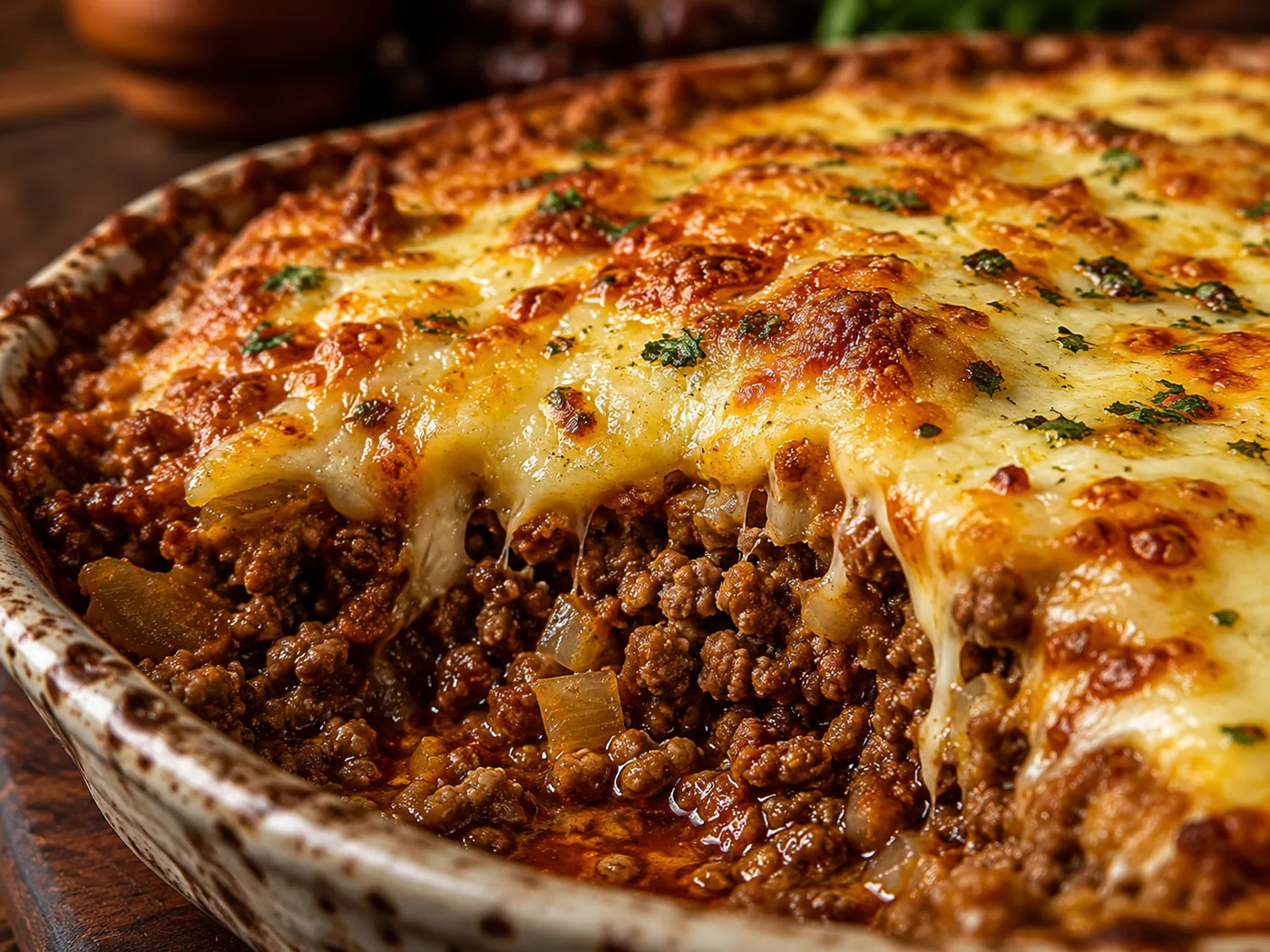 Carne Moída Gratinada